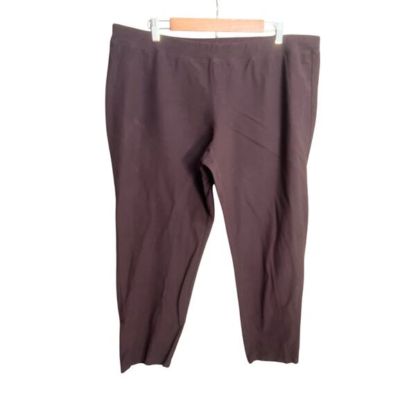 Eileen Fisher Stretch Slim Ankle Pants PLUS 2X Comfort Casual Work Preppy - Picture 1 of 16